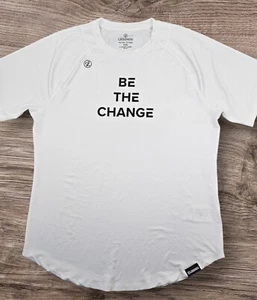 Legends Men's White XXL "Be the Change" Lightweight Athletic Workout T-Shirt - Picture 1 of 4