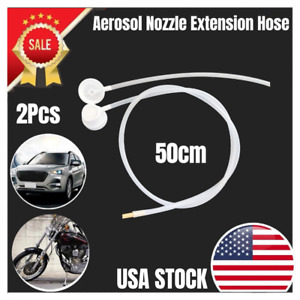 2Pcs For Aerosol Cans Spray 50cm Wand Durable Fluid Film Nozzle Extension Hose