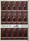 MICHAEL JACKSON Rare uncut sheet of THIS IS IT UK concert tickets VERSION 2
