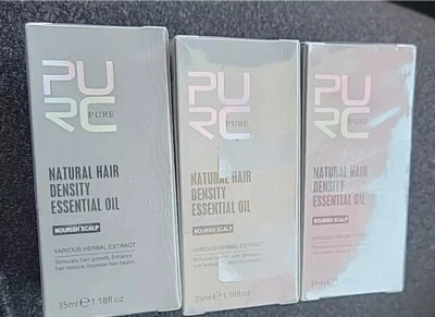 Pack Of 3 Purc Natural Hair Density Nourish Scalp Essential Oil Hair Growth (B¹) - Image 1 of 2