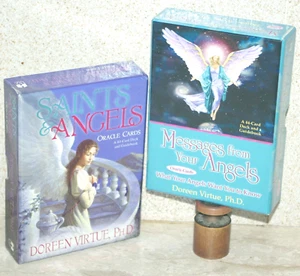 Oracle Cards Doreen Virtue: Saints & Angels + Messages from Your Angs ~ FREEPOST - Picture 1 of 5