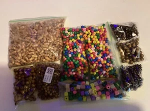 Assorted Wooden Beads For Crafting 1 1/2 lbs. + - Picture 1 of 6