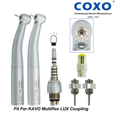 YUSENDENT COXO Dental Fiber Optic LED High Speed Handpiece Turbine KaVo Multiflex Coupling