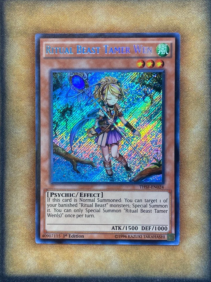Yugioh Ritual Beast Tamer Wen THSF-EN024 Secret Rare 1st Ed NM - Image 1 of 1