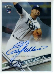 2017 TOPPS CHROME REFRACTOR AUTO EDDIE GAMBOA #RA-EG 284/499 (RC) - Picture 1 of 2