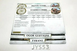 Warhammer Ogre Kingdoms Feast Of Bones Warscroll Cards - JYS53 - Picture 1 of 1