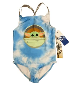 Star Wars Baby Yoda One Piece Swimsuit Girls - Size 6 - Picture 1 of 5