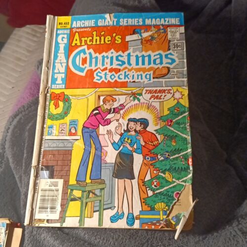 Archie Giant Series Magazine 452 Mlj Comics Christmas Stocking 1976 Bronze Age 