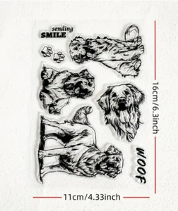 dog clear stamps card FAST Free Shipping - Picture 1 of 1