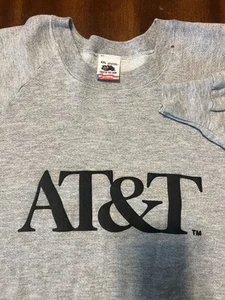 Vintage AT&T Crewneck Sweatshirt XXL Grau 50/50 Fruit Of The Loom Made In USA - Bild 1 von 6