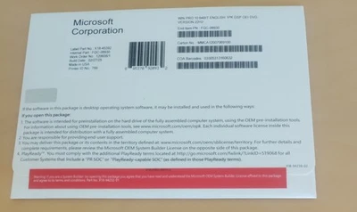 Win 10 Pro 64-Bit DVD + Genuine License Key Next Day Ship - Image 1 of 2