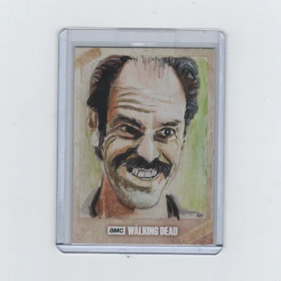 WALKING DEAD SEASON 7 SIMON SKETCH CARD BY ACCLAIMED ARTIST SOLLY MOHAMED   1/1 - Image 1 of 2