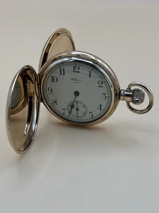 Waltham Full Hunter 10ct Gold seven Jewels Pocket Watch - Needs a Service - Picture 1 of 19