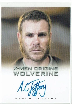 X-Men Origins Wolverine Movie Autograph Card Aaron Jefferey as Thomas Logan Auto - Image 1 of 2