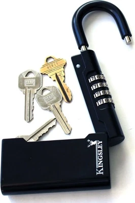 Kingsley Guard-a-Key Black Realtor's Lockbox Portable Resettable  - Image 1 of 4