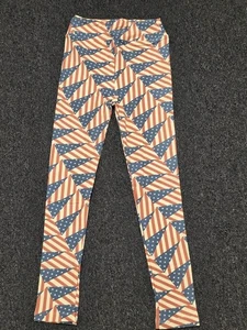 Lularoe Kids L/XL Leggings- NWT- Americana- 4th of July- Red, White, and Blue - Picture 1 of 6