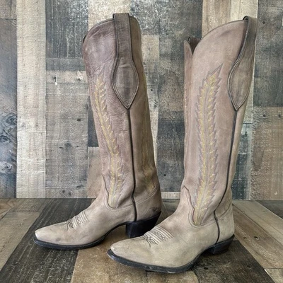 Botas caubói masculinas Larry Mahan altas ocidentais 10 D - Imagem 1 de 4