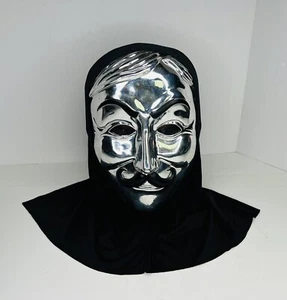 Máscara Steampunk VENDETTA Espejo Con Capucha Adulto Plata Bigote Halloween Juegos con disfraces - Imagen 1 de 13
