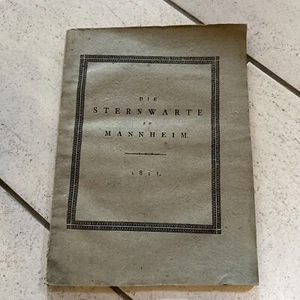 Die Sternwarte zu Mannheim 1811 - Originalausgabe mit Steindruck - Picture 1 of 7