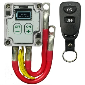 Car Battery Isolator Disconnect Cut Off Power Switch Wireless Remote Waterproof - Picture 1 of 12