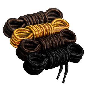 Round 4mm BOOT LACES - Work Boots Shoe Strings Outdoor Hiking Shoelaces - Picture 1 of 5