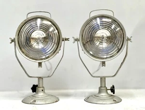 LOTE 2 MINI FOCOS 100% ORIGINALES NÁUTICOS SALVADOS BARCO ALUMINIO VINTAGE - Imagen 1 de 10
