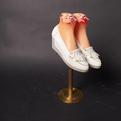 Vintage 1990s Candie's Wedge Shoes Heels Loafers White and Gray - Image 1 of 4