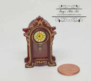 1:12 Dollhouse Miniature Table/ Mantel Clock/ Miniature Antique Clock C81 - Picture 1 of 2