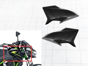 Carbon Fiber Front Tank Side Frame Fairing Cowl For KAWASAKI Z650 2020-2023 - Picture 1 of 7