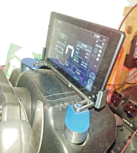 Logitech G27, G29, G920, G923 adjustable Mobile phone / tablet holder in black - Picture 1 of 9