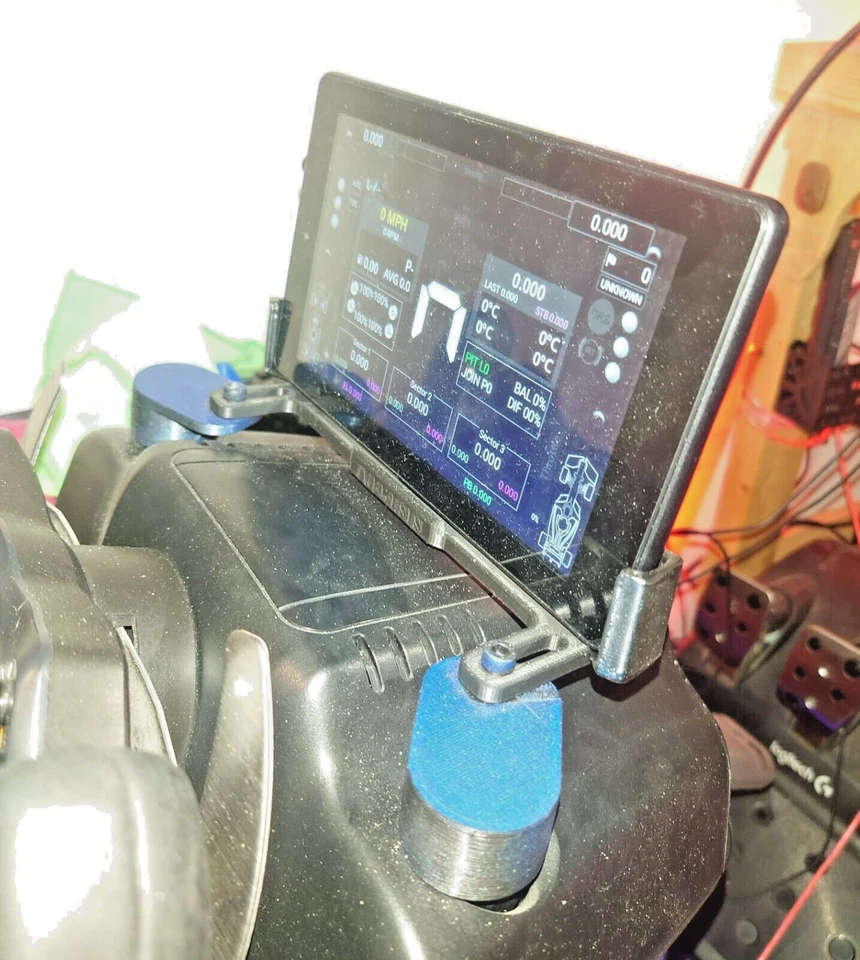 Logitech G27, G29, G920, G923 adjustable Mobile phone / tablet holder in black - Image 1 of 4