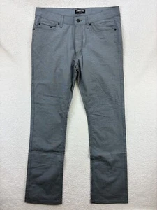 Kenneth Cole Dress Pants Men’s 34x32 Gray Pinstripe Flat Front Stretch Trousers - Picture 1 of 11