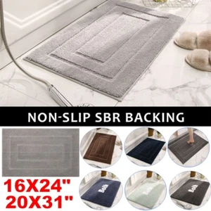 20"×31" Bathroom Mat Absorbent Soft Bath Mat Thickened Non-Slip Rug Floor Carpet - Picture 1 of 61