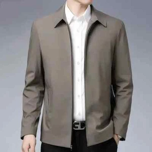 Chaqueta de Invierno Cortavientos para Hombre Chamarras Cremallera y Cuello Sola - Picture 1 of 14