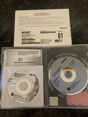 Microsoft Windows Home Server  2011 OEM System Builders Pack , 64 Bit Software - Image 1 of 4