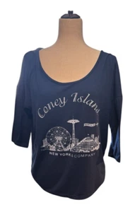 Coney Island SoHo T-Shirt Unisex Size S 3/4 Sleeves New York & Company - Picture 1 of 3