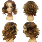 Women Cosplay Pixie Cut Real Fake Hair Short Wavy Curly Wig Ladies Full Wigs