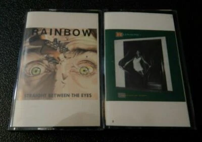 Rainbow Straight Between the Eyes & Bent Out of Shape Cassette Tape Lot Dio  Foto 1 de 4