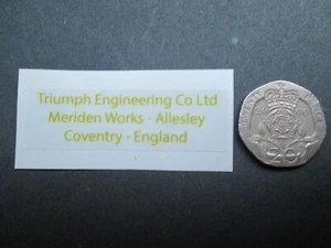 Triumph Meriden factory, original address label / motorcycle sticker - Picture 1 of 1