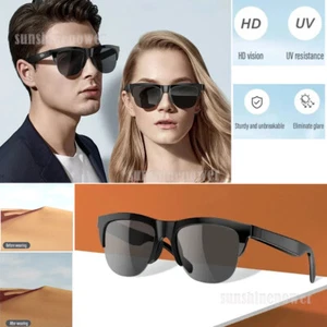 Smart Glasses Bluetooth 5.0 Music Stereo Speaker Mic Calling Anti-UV Sun Glasses - Picture 1 of 9