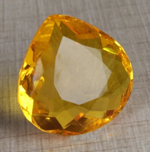 88.05 Ct. Large Yellow Citrine Pear Cut Faceted Loose Gemstone for Birthday Gift - Picture 1 of 5