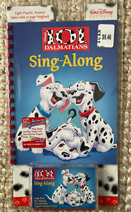 Disney's "101 Dalmatians” Sing-Along Cassette Tape, Song Book SEALED