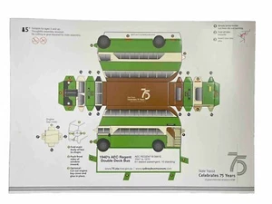 AEC Regent Double Decker Bus 1940's Cardboard Model 75 Years Celebrations NSW - Picture 1 of 1