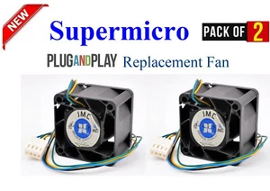2x Replacement Fans for Supermicro FAN-0147L4 40x28mm 4-Pin PWM Axial Fan - Picture 1 of 10