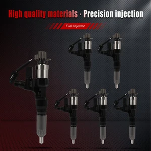 6x Diesel Injector For Hino 3.8L 4.7L 5.0L 6.5L 7.7L 23670-E0010 095000-6593 - Picture 1 of 6