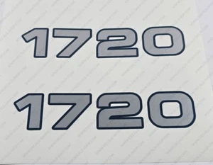 KEY WEST SPORTSMAN 1720 DECALS SILVER/BLUE STICKERS 6.5" x 1.4" 2pcs. - Picture 1 of 6