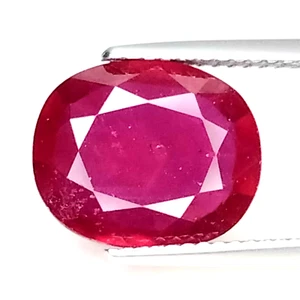 5.170 CTS DESLUMBRANTE BRILLO ROJO RUBÍ NATURAL OVALADA PIEDRAS PRECIOSAS SUELTAS VER VIDEO - Imagen 1 de 2