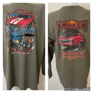 Camiseta Smokem Muscle Car Garage 2008 HotRod Car Show de doble cara manga larga - Imagen 1 de 10