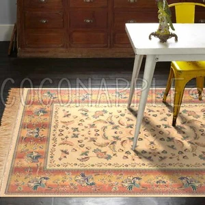 ALFOMBRA DE PISO DE SEDA ARTÍSTICA DELGADA DE ORO PERSA ANKARA (XS) 100x137cm **ENTREGA GRATUITA** - Imagen 1 de 2