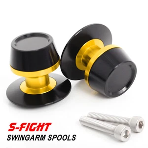 High Quality Gold 8MM Swingarm Spools Sliders for Kawasaki Moto - Easy Install - Bild 1 von 7